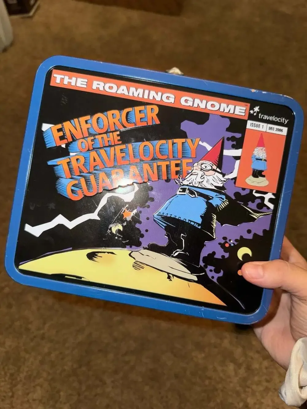 Travelocity The Roaming Gnome Enforcer of the Travelocity Guarantee Lunchbox